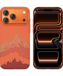 Rixus Alpine Ultra-Slim Case With MagSafe Compatible RXD081 For Apple iPhone 17 Pro, 18 Pro Mountain Orange
