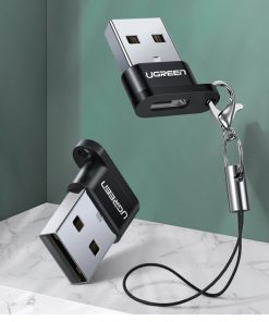 UGREEN adapter USB-C 3.1 (Ž) na USB-A 2.0 (M), crni