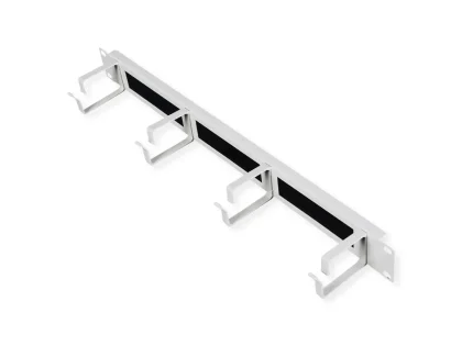 Roline 19" 1U organizator kablova, 4 nosača, brush strip, sivi