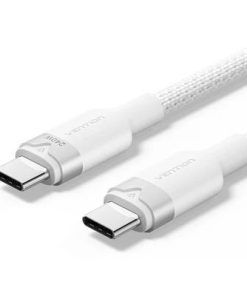 Vention USB 2.0 Type-C Male to Type-C Male 5A Cable 2M White Aluminum Alloy Type
