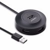 UGREEN 4-portni USB-A HUB 4×USB-A 2.0, crni, 1.0m
