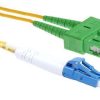 NFO Patch cord, LC UPC-SC APC, Singlemode 9 125, G.657A2, Duplex, 10m