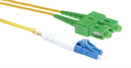 NFO Patch cord, LC UPC-SC APC, Singlemode 9 125, G.657A2, Duplex, 10m