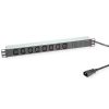 Roline strujna priključnica 19", 8×IEC3200 C13-C14 M (UPS) priključak kabla, 2.0m, aluminium