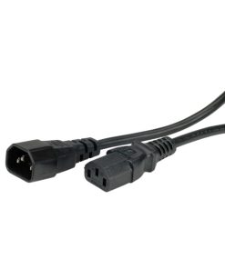 Roline VALUE naponski kabel PC-Monitor, IEC320 C14-C13 10A, M/F, 3.0m, crni