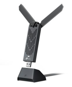 TP-Link BE6500 Archer TBE400UH Wi-Fi 7 High Gain Wireless USB Adapter, 2882Mbps/2882Mbps/688Mbps (2.4GHz/5GHz/6GHz), 2× High-Gain Tri-Band Antennas