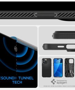 Spigen Liquid Air, zaštitna maska za telefon, mat crna - iPhone 14 Pro