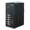Planet Industrial 8-Port GbE Managed Switch (4x 1GbE RJ45 802.3at PoE ports 4x 1GbE RJ45 ports) (-40~75 degrees C)