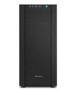 Sharkoon S25-W Midi Tower ATX kućište, prozirna bočna stranica, bez napajanja, plavi LED, crno