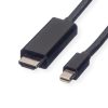 Roline VALUE Mini DisplayPort kabel v1.2, Mini DP - UHDTV, M/M, 2.0m, crni