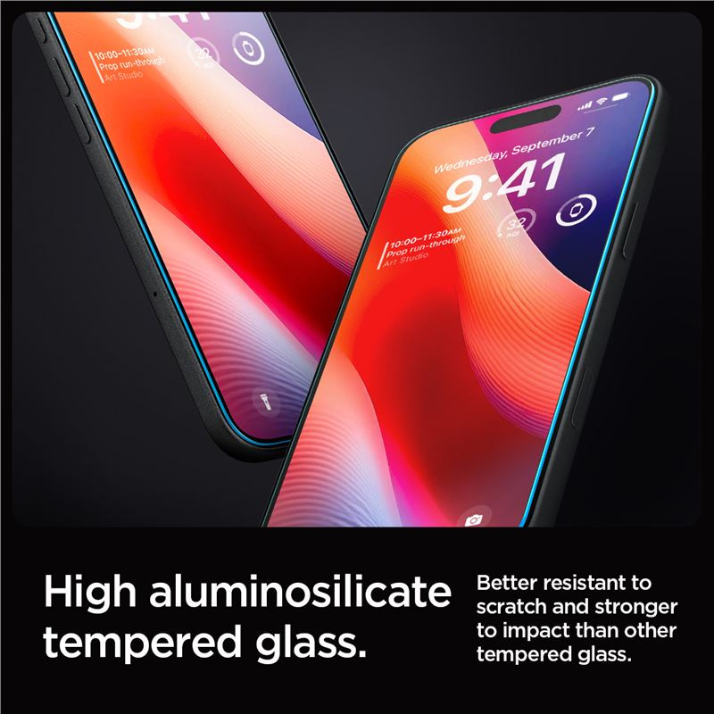 Spigen Glass tR EZ Fit 2 Pack, transparency - iPhone 17/16 Pro Max (AGL07907)