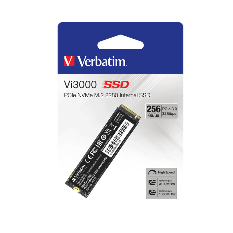 Verbatim Vi3000 256GB SSD M.2 NVMe PCIe Gen3x4