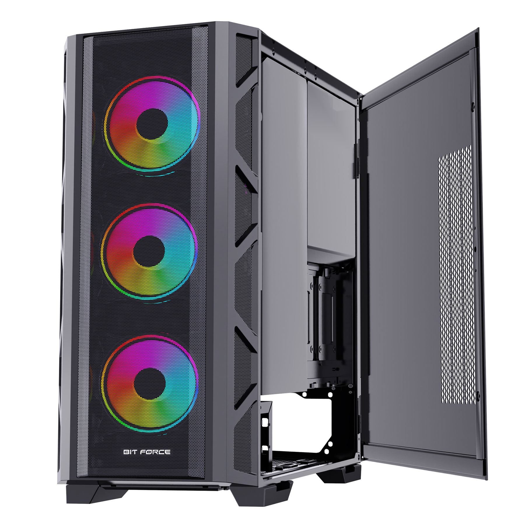 Bit Force GIANT ARGB-TMC4 Gaming E-ATX, Full-Tower kućište bez napajanja, crno
