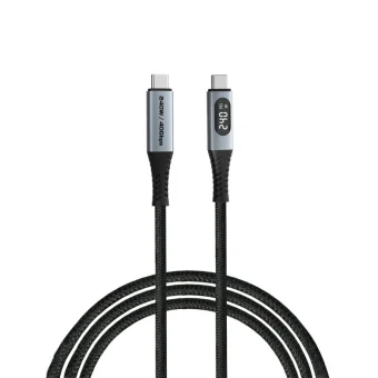 Verbatim Sync & Charge kabel USB-C na USB-C sa zalonom, USB4.0, M/M, 240W PD3.1, 40 Gbps, 4K/8K, crni, 1.2m