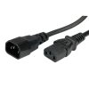 Roline naponski kabel PC-Monitor, IEC320 C14-C13 10A, M/F, 1.8m, crni