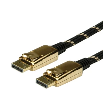 Roline GOLD DisplayPort kabel v1.2, DP-DP M/M, 1.0m, crno/zlatni