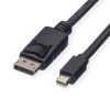 Roline DisplayPort kabel v1.1, DP - Mini DP, M/M, 3.0m, crni