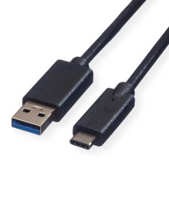 Roline USB3.1 kabel TIP A-C M/M, 0.5m, crni