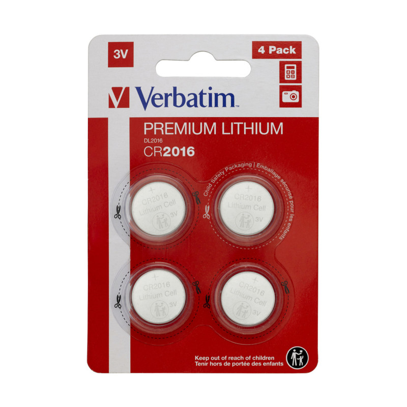 Verbatim CR2016 Lithium baterija, 3V (4 kom./pakiranje)