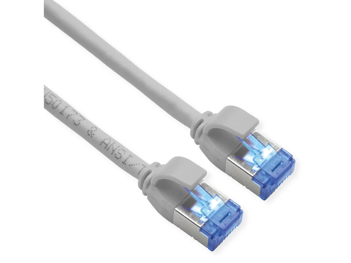 Roline S/FTP (PiMF) Cat.6a Data Center mrežni kabel (Class EA), Slim, LSOH, tangle free, sivi, 5.0m