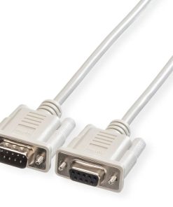 Roline serijski kabel DB9 M/F, 6.0m, sivi