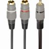 Gembird 3.5 mm stereo plug to 2*RCA plugs 2.5m cable, gold-plated connectors