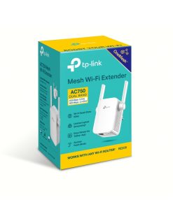 TP-Link AC750 bežični pojačivač dometa (Range Extender), Dual Band 433Mbps(5GHz)/300Mbps(2.4GHz), 802.11ac/a/b/g/n, 1×LAN, WPS TIPKA, 2×fiksna vanjska antena