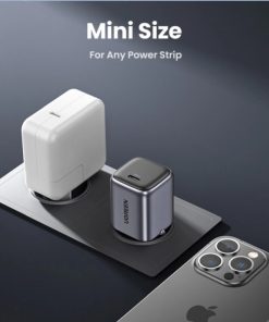 UGREEN Nexode Mini GaN II Tech zidni punjač 20W, USB-C, PD3.0/QC4+, crni