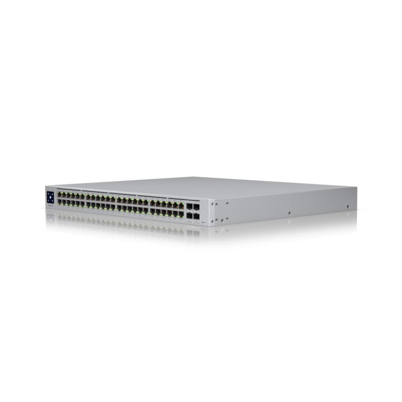 Ubiquiti UniFi Managed 48-port Gigabit PoE+ Switch, 40-port PoE+, 8-port PoE++, 4×10G SFP+, Touchscreen LCD, Rackmount, 600W (USW-PRO-48-POE-Gen2)
