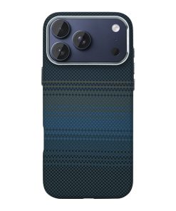 Rixus Alpine Ultra-Slim Case With MagSafe Compatible RXA131 For Apple iPhone 17 Pro, 18 Pro Stripe Blue