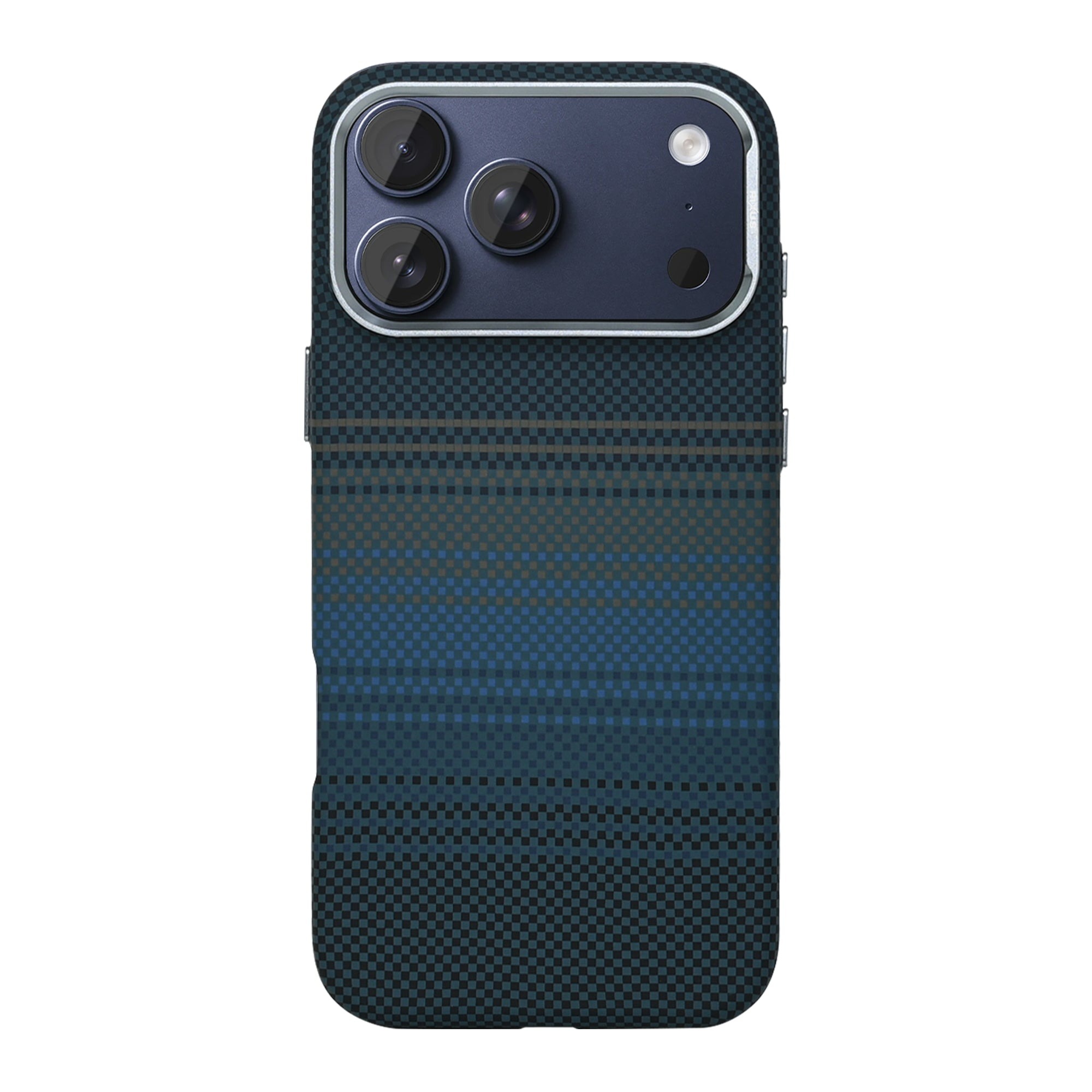Rixus Alpine Ultra-Slim Case With MagSafe Compatible RXA131 For Apple iPhone 17 Pro, 18 Pro Stripe Blue
