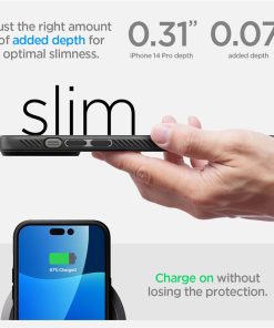 Spigen Liquid Air, zaštitna maska za telefon, mat crna - iPhone 14 Pro