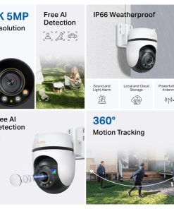 TP-Link Tapo C530WS kamera 3K 5MP(2880×1620) H.264, 360° /130° Pan/Tilt, Starlight-Color Night Vision, microSD, dvosmjerni audio, detekcija pokreta, vodootporna IP66, Wi-Fi, Tapo app