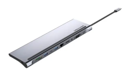 Vention Multi-function USB-C to HDMI VGA USB-C Gen 1 USB 3.0x2 USB 2.0 RJ45 SD TF TRRS 3.5mm PD Docking Station 0,25m