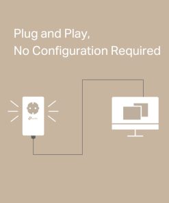 TP-Link AV1000 Powerline Gigabit mrežni adapter, 1000Mbps, dodatna strujna utičnica, HomePlug AV2 (duplo pakiranje)