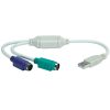 Roline VALUE adapter USB2.0 - 2×PS/2, M/F, 0.3m
