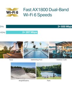 TP-Link AX1800 bežična pristupna točka zidna/stropna Dual-Band Wi-Fi 6 (AP) 574Mbps/1201Mbps (2.4GHz/5GHz), 802.11ax/ac/n/g/b/a, 1×G-LAN, podrška za PoE, 4×interna antena
