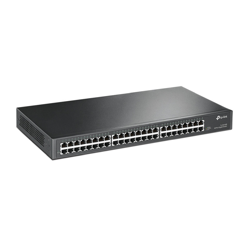 TP-Link 48-port Gigabit preklopnik (Switch), 48×10/100/1000M RJ45 ports, 1U 19" rack-mount, metalno kućište