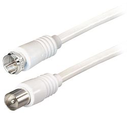 Transmedia TV-SAT Kabel F to IEC 5m, White