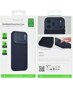 Rixus ProShield Case For Apple iPhone 17 Pro, 18 Pro Dark Blue