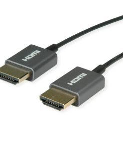 Roline HDMI 4K Ultra HD kabel sa mrežom, HDMI M - HDMI M, coaxial, ultraslim, 2.0m
