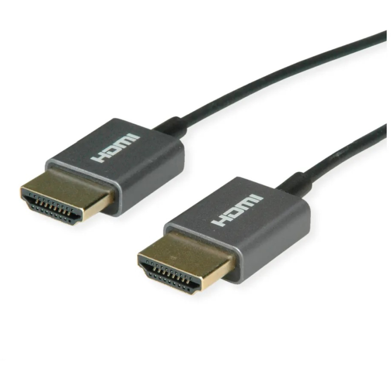 Roline HDMI 4K Ultra HD kabel sa mrežom, HDMI M - HDMI M, coaxial, ultraslim, 2.0m