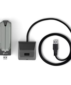 TP-Link BE6500 Archer TBE400UH Wi-Fi 7 High Gain Wireless USB Adapter, 2882Mbps/2882Mbps/688Mbps (2.4GHz/5GHz/6GHz), 2× High-Gain Tri-Band Antennas