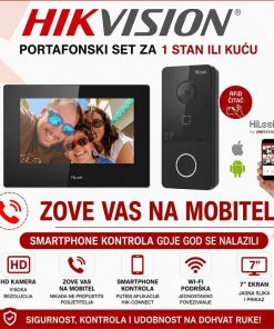 HIKVISION PORTAFON SET ZA 1 STAN ILI KUĆU SA VIDEO JEDINICOM VI-K43P