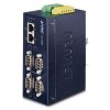 Planet Industrial 4-Port RS232 RS422 RS485 Serial to 2x 100Mbps RJ45 Device Server (-40~75C)