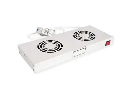 Roline 19" ventilacijski modul s 2 ventilatora i termostatom, sivi