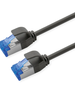 Roline S/FTP (PiMF) Data Center mrežni kabel, Cat.6A (Class EA), slim, LSOH, tangle free, 3.0m, crni