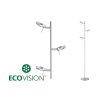 EcoVision LED podna svjetiljka sa 3 akrilna sjenila, 3×5W, 3000K