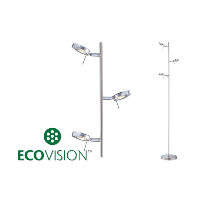 EcoVision LED podna svjetiljka sa 3 akrilna sjenila, 3×5W, 3000K