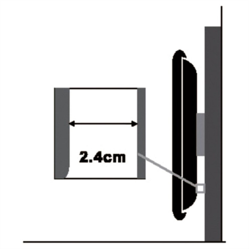 Roline VALUE zidni nosač za TV 32"-60", nosivost do 80kg, Low Profile, crni